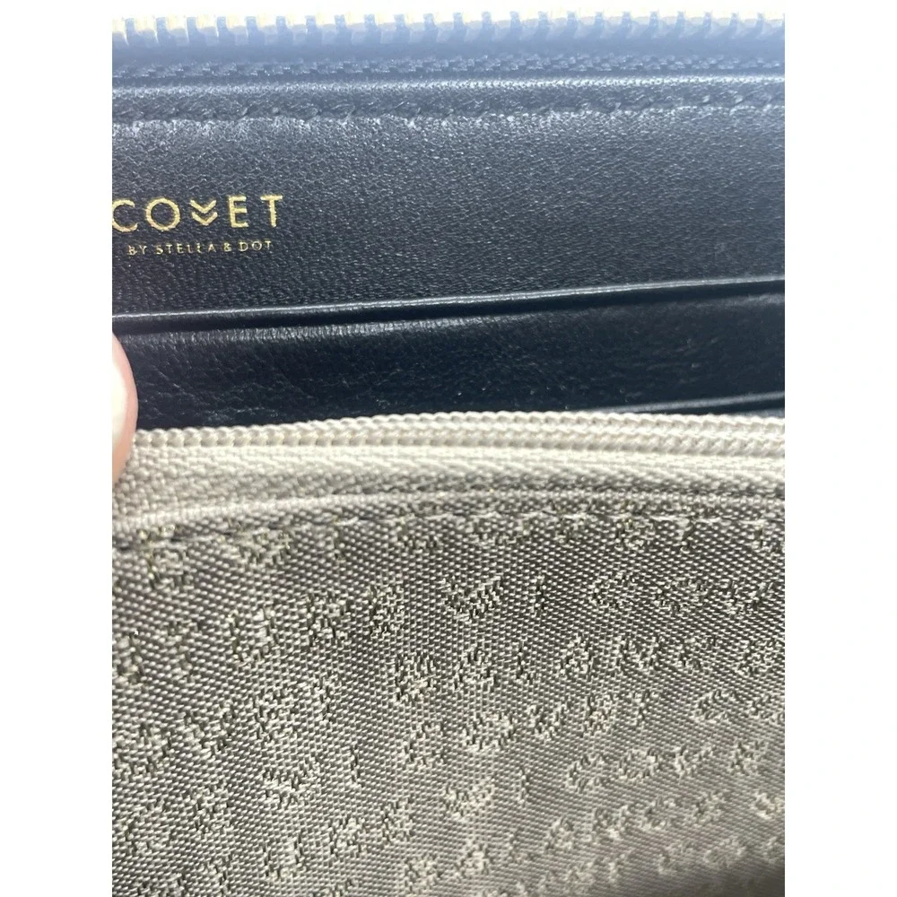 Stella & Dot Covet Mercer Wallet Leopard Print Calf Hair Leather New